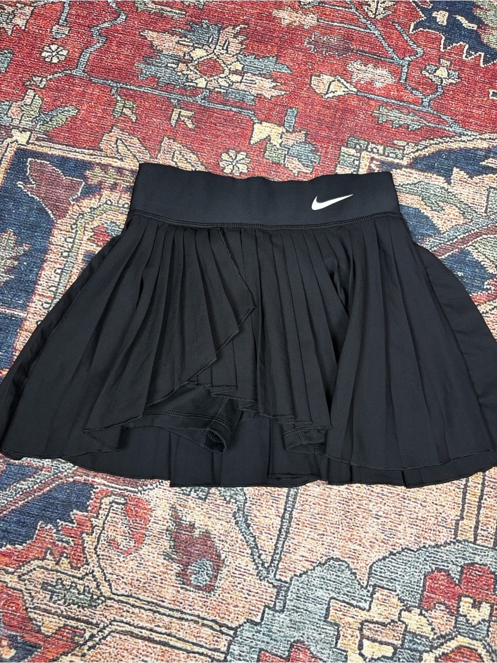 XS Nike Women’s Black Asymmetrical Pleated Athletic Tennis Skirt skort